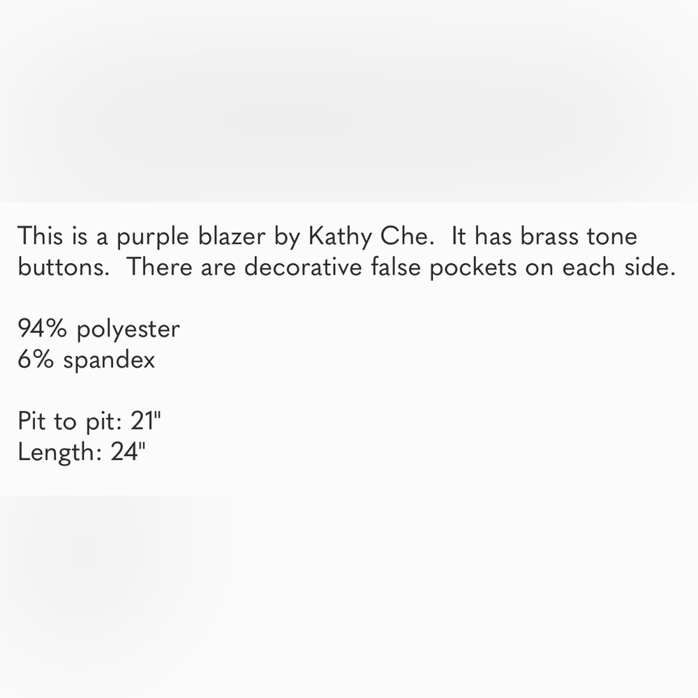 Kathy Che Blazer  - Picture 7 of 7